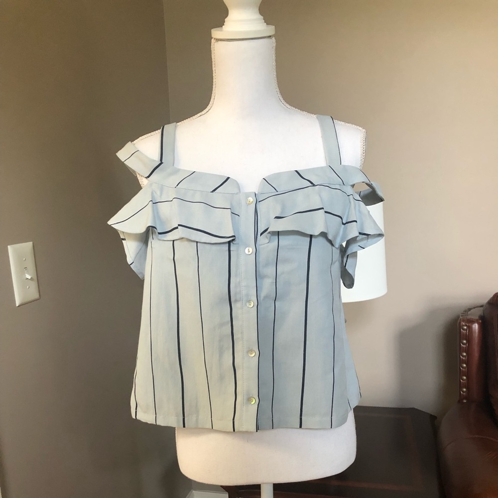 Lush off the shoulder striped top